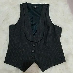 Shimmer pinstripe vest